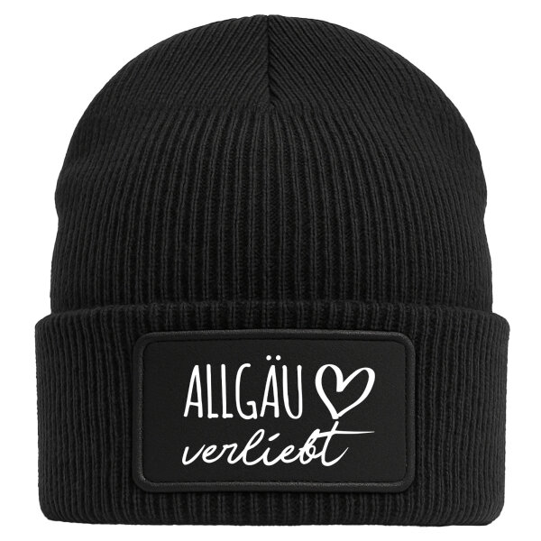 Beanie Allgäu verliebt Black Mütze