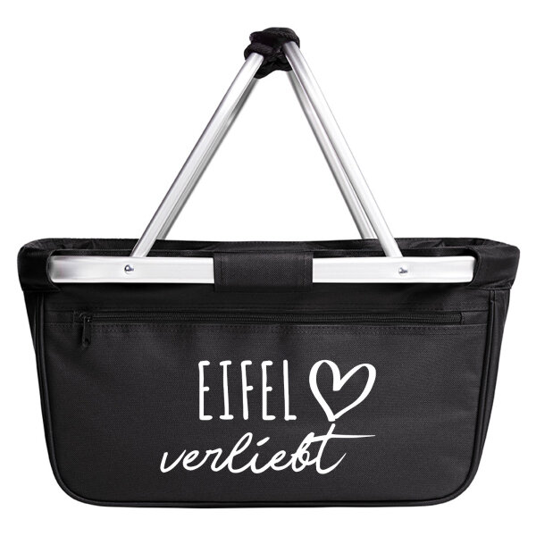 Einkaufskorb faltbar Eifel verliebt 20 Liter Tragekorb Black