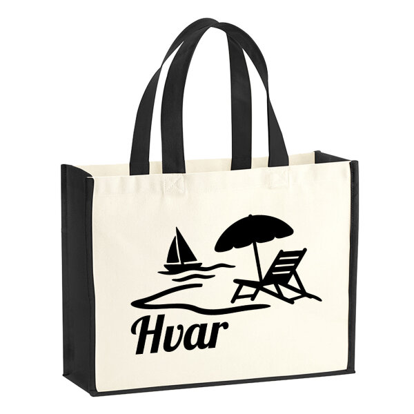 Jutetasche Hvar Kroatien 21 Liter Black