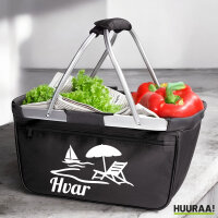 Einkaufskorb faltbar Hvar Kroatien 20 Liter Tragekorb Black