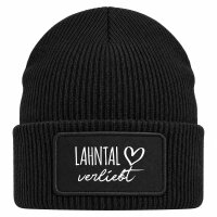 Beanie mit Patch Lahntal verliebt Black