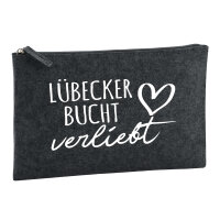 Kulturbeutel Lübecker Bucht verliebt 1 Liter Filz...