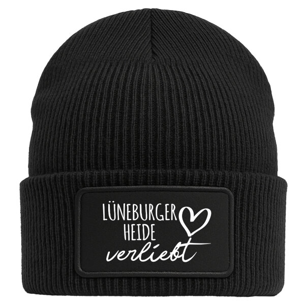 Beanie Lüneburger Heide verliebt Black Mütze