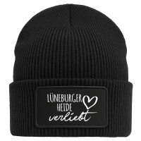 Beanie Lüneburger Heide verliebt Black Mütze