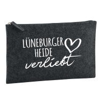 Kulturbeutel Lüneburger Heide verliebt 1 Liter Filz...