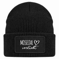 Beanie mit Patch Moseltal verliebt Black