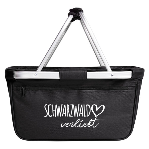 Einkaufskorb faltbar Schwarzwald verliebt 20 Liter Tragekorb Black