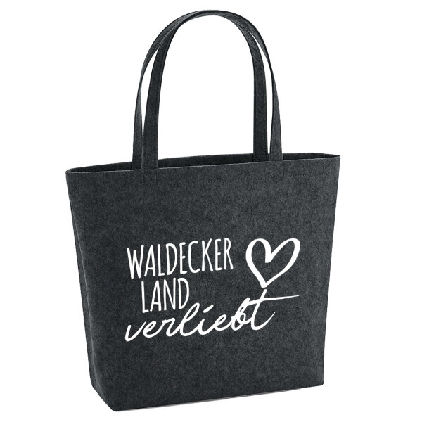 Filzshopper Waldecker Land verliebt 22 Liter Filztasche