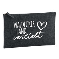 Kulturbeutel Waldecker Land verliebt 1 Liter Filz...