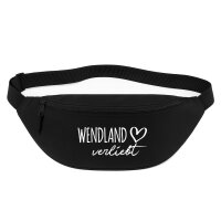 Bauchtasche Wendland verliebt 2,5 Liter Black Crossbody Bag