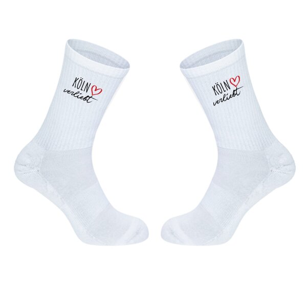 Unisex Socken Köln verliebt Baumwolle