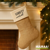 Weihnachtsstrumpf Hamm verliebt Beige