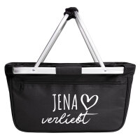 Einkaufskorb faltbar Jena verliebt 20 Liter Tragekorb Black