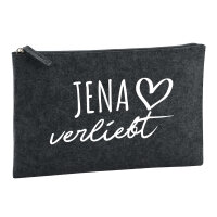 Kulturbeutel Jena verliebt 1 Liter Filz Charcoal...