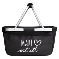 Einkaufskorb faltbar Marl verliebt 20 Liter Tragekorb Black