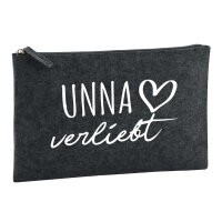 Kulturbeutel Unna verliebt 1 Liter Filz Charcoal...