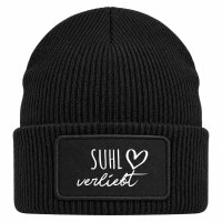 Beanie mit Patch Suhl verliebt Black