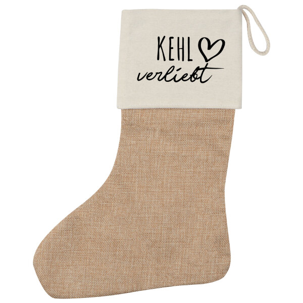 Weihnachtsstrumpf Kehl verliebt Beige