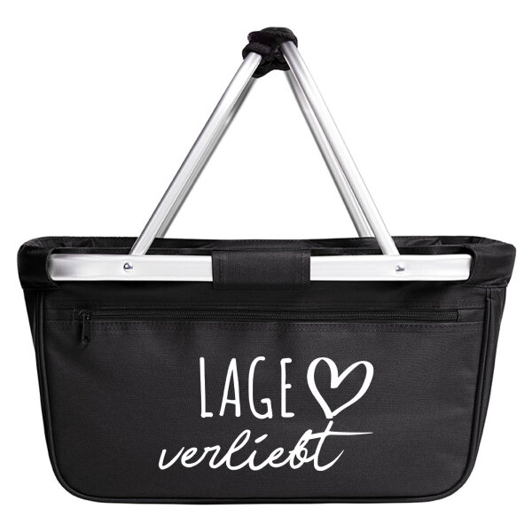 Einkaufskorb faltbar Lage verliebt 20 Liter Tragekorb Black