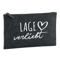 Kulturbeutel Lage verliebt 1 Liter Filz Charcoal...