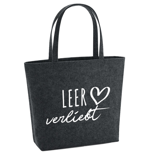 Filzshopper Leer verliebt 22 Liter Filztasche