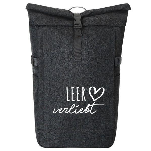 Kurierrucksack Leer verliebt 30-44 Liter Black Melange