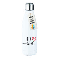 Edelstahl-Trinkflasche Leer verliebt 500ml Wasserflasche