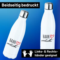 Edelstahl-Trinkflasche Haan verliebt 500ml Wasserflasche