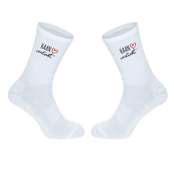 Unisex Socken Haan verliebt Baumwolle