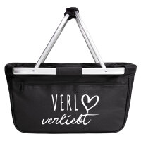 Einkaufskorb faltbar Verl verliebt 20 Liter Tragekorb Black