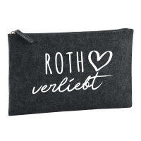 Kulturbeutel Roth verliebt 1 Liter Filz Charcoal...