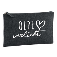 Kulturbeutel Olpe verliebt 1 Liter Filz Charcoal...