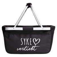 Einkaufskorb faltbar Syke verliebt 20 Liter Tragekorb Black