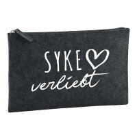 Kulturbeutel Syke verliebt 1 Liter Filz Charcoal...