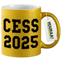 Glitzertasse CESS 2025 Abschluss Belgien (frz.) 330ml