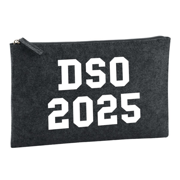 Kulturbeutel DSO 2025 Abschluss Belgien (ndl.) 1 Liter Filz Charcoal Kosmetiktasche