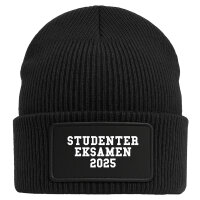 Beanie Studentereksamen 2025 Abschluss Dänemark Black Mütze