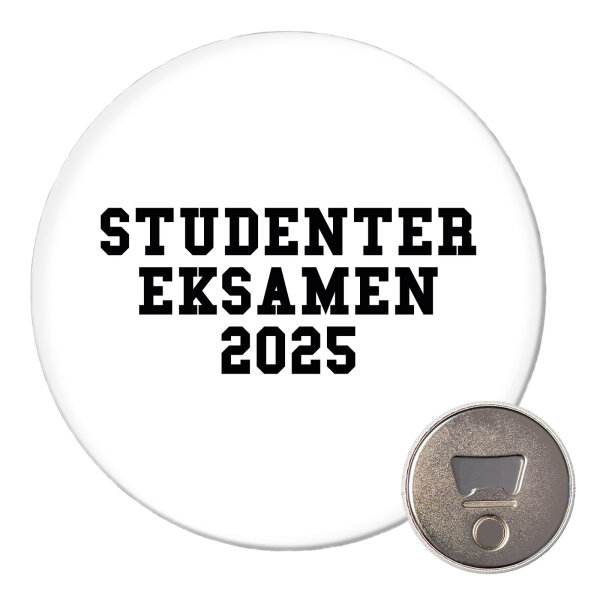 Magnet Studentereksamen 2025 Abschluss Dänemark 59mm Kühlschrankmagnet Flaschenöffner