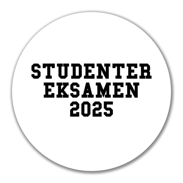 Aufkleber Studentereksamen 2025 Abschluss Dänemark 10cm Sticker