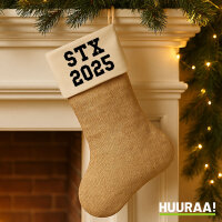 Weihnachtsstrumpf STX 2025 Abschluss Dänemark Beige