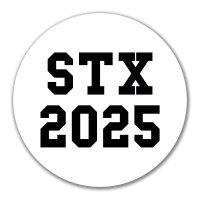 Aufkleber STX 2025 Abschluss Dänemark 10cm Sticker