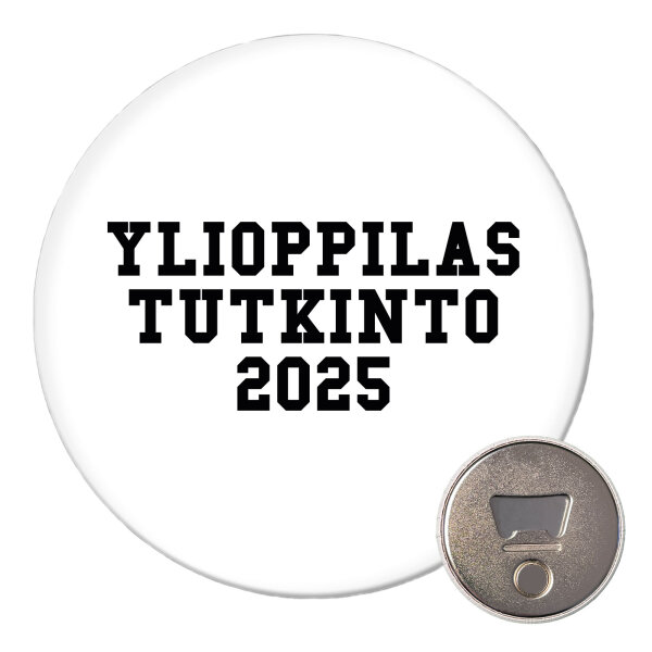 Magnet Ylioppilastutkinto 2025 Abschluss Finnland 59mm Kühlschrankmagnet Flaschenöffner