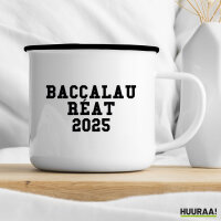Emaille Tasse Baccalauréat 2025 Abschluss Frankreich 300ml Vintage Emaille Becher