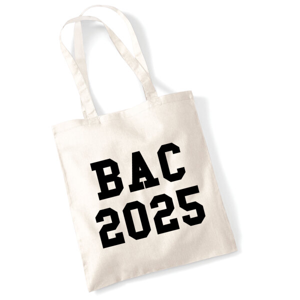 Jutebeutel BAC 2025 Abschluss Frankreich 10 Liter