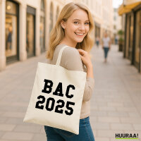 Jutebeutel BAC 2025 Abschluss Frankreich 10 Liter