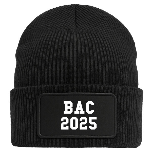Beanie BAC 2025 Abschluss Frankreich Black Mütze