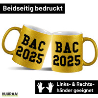 Glitzertasse BAC 2025 Abschluss Frankreich 330ml