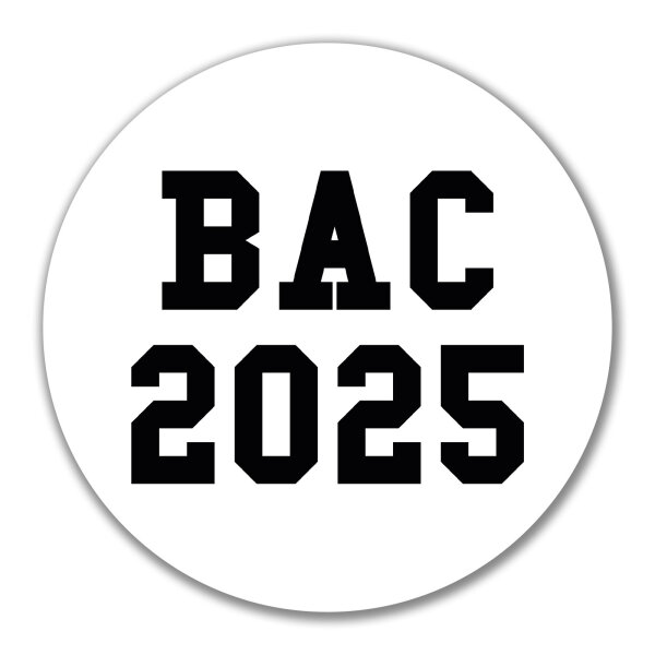 Aufkleber BAC 2025 Abschluss Frankreich 10cm Sticker