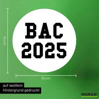 Aufkleber BAC 2025 Abschluss Frankreich 10cm Sticker