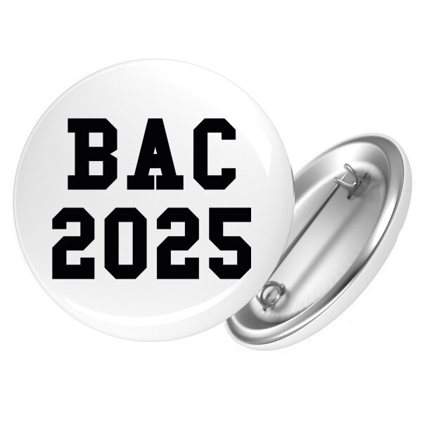 Button BAC 2025 Abschluss Frankreich